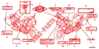 ETIQUETTE DE PRECAUTIONS (CB1300S/SA/TA) pour Honda CB 1300 SUPER BOL DOR ABS de 2011
