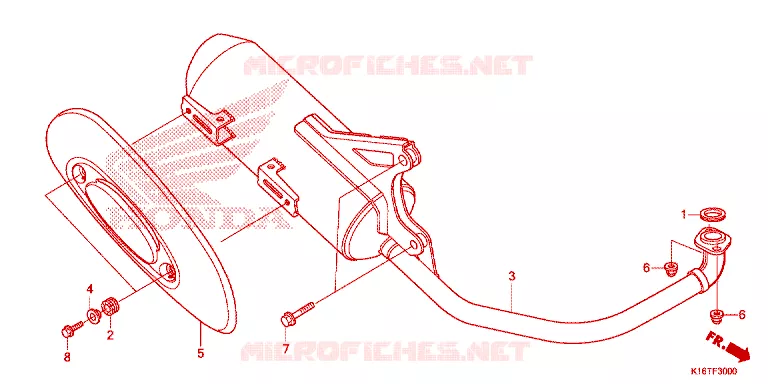 SILENCIEUX D'ECHAPPEMENT Honda SCOOTER 110 SCOOPY 2014  ACF110CBFE