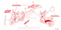 AUTOCOLLANTS pour Honda SCOOPY 110 VIVID ME de 2014