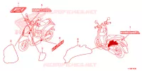 AUTOCOLLANTS pour Honda SCOOPY 110 de 2015