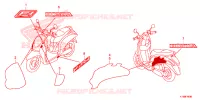 AUTOCOLLANTS pour Honda SCOOPY 110 de 2015