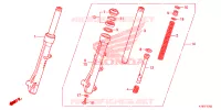 FOURCHE pour Honda SCOOPY 110 URBAN TEAM de 2016