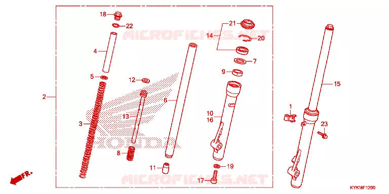 FOURCHE Honda MOTO 110 CRF 2025  CRF110FS