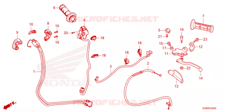 LEVIER DE GUIDON - CABLE - COMMODO Honda MOTO 125 CRF 2025  CRF125FBS