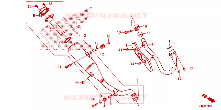 SILENCIEUX D'ECHAPPEMENT Honda MOTO 250 CRF 2025  CRF250FS