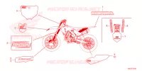 AUTOCOLLANTS pour Honda CRF 250 R de 2025