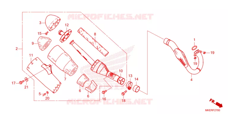 SILENCIEUX D'ECHAPPEMENT Honda MOTO 450 CRF 2025  CRF450RWES