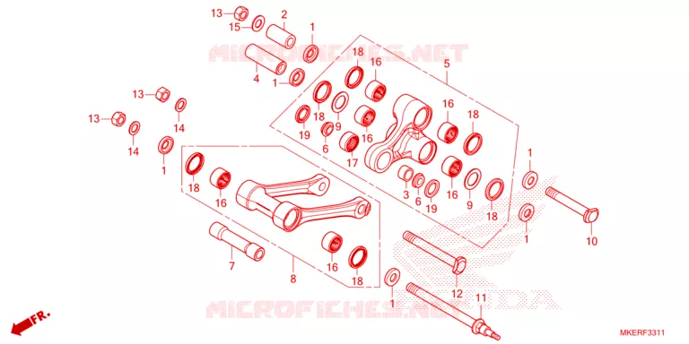 CUSHION ARM (CRF450RS/RWES/RXS) Honda MOTO 450 CRF 2025  CRF450RWES