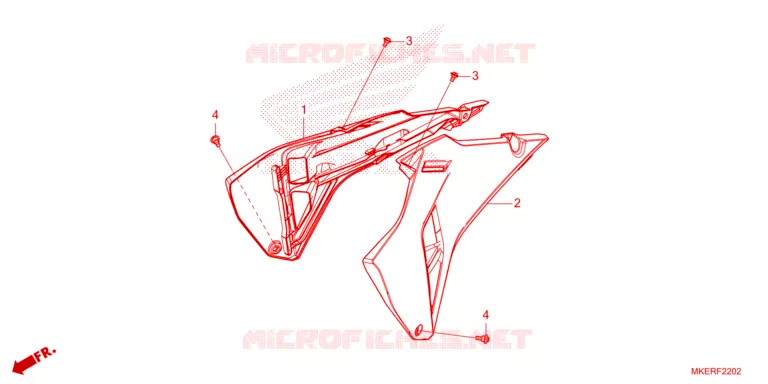 OUIES DE RADIATEUR Honda MOTO 450 CRF 2025  CRF450RWES