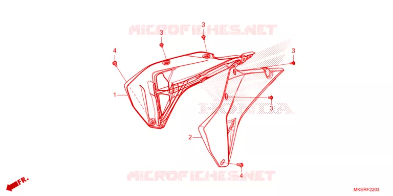 OUIES DE RADIATEUR Honda MOTO 450 CRF 2025  CRF450RXS