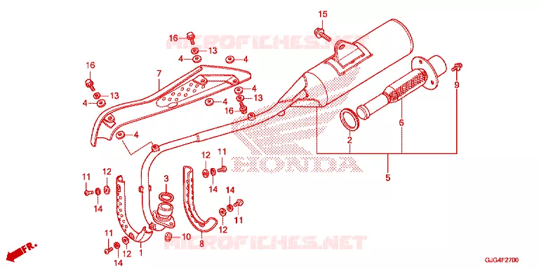 SILENCIEUX D'ECHAPPEMENT Honda MOTO 50 CRF 2025  CRF50FS