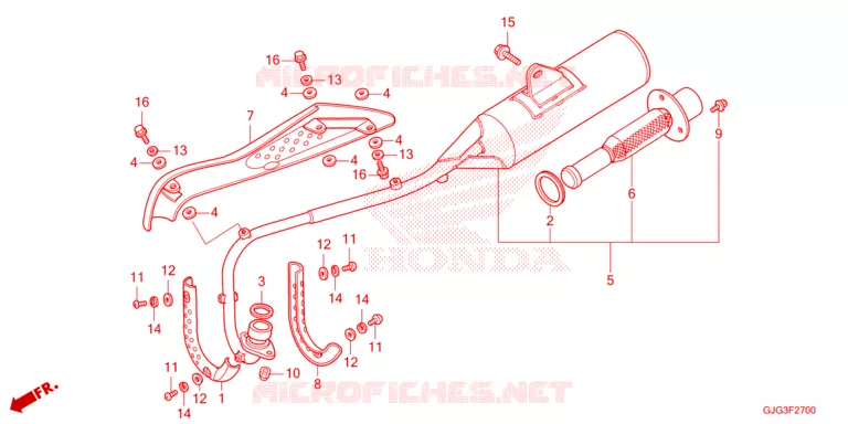 SILENCIEUX D'ECHAPPEMENT Honda MOTO 50 CRF 2025  CRF50FS