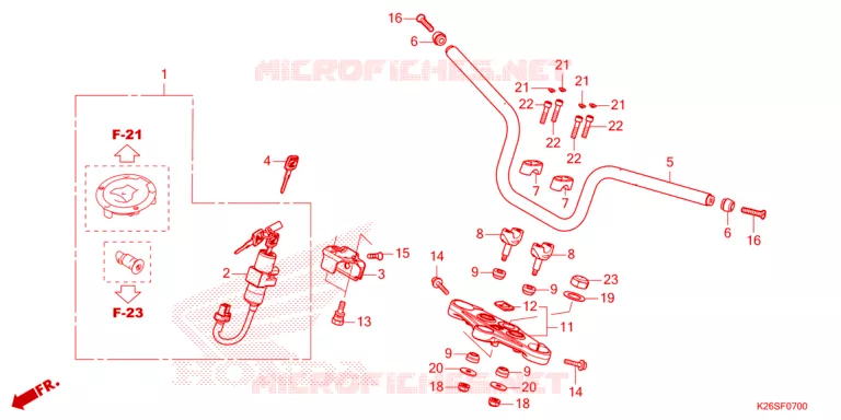 GUIDON Honda MOTO 125 GROM 2025  MSX125AS_A