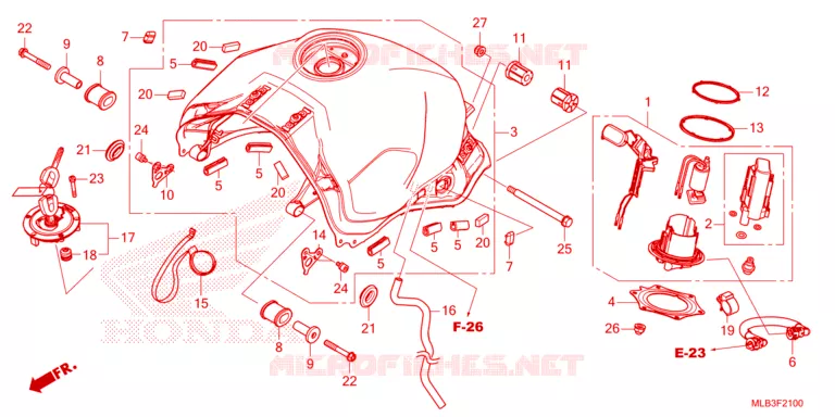 POMPE A ESSENCE Honda MOTO 750 HORNET 2024  CB750AP