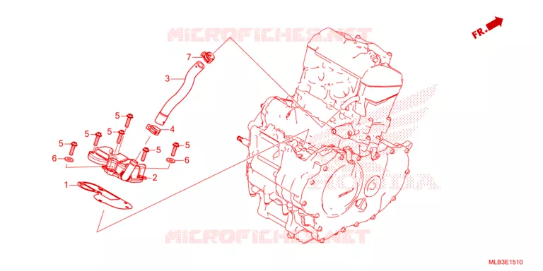 COUVERCLE DE RENIFLARD Honda MOTO 750 HORNET 2024  CB750AR
