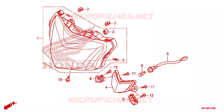 PHARE Honda MOTO 125 DASH 2022  AFP125CRFN