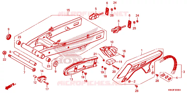 BRAS OSCILLANT Honda MOTO 150 CRF 2021  CRF150LL