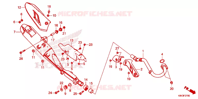 SILENCIEUX D'ECHAPPEMENT Honda MOTO 150 CRF 2021  CRF150LL