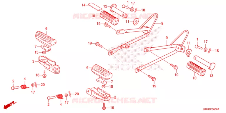 REPOSE PIED Honda MOTO 150 XR 2022  XR150LEKM