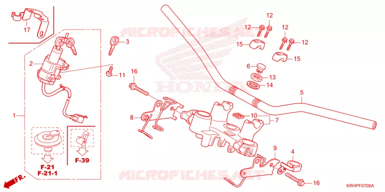 GUIDON - TE DE FOURCHE Honda MOTO 150 XR 2025  XR150LEKS
