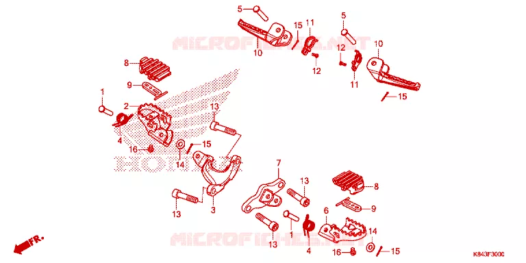 REPOSE PIED Honda MOTO 150 CRF 2023  CRF150LN