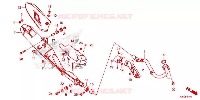 SILENCIEUX D'ECHAPPEMENT Honda MOTO 150 CRF 2024  CRF150LN