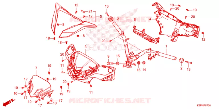 GUIDON - CARENAGE Honda MOTO 150 WINNER 2022  FS150FAN