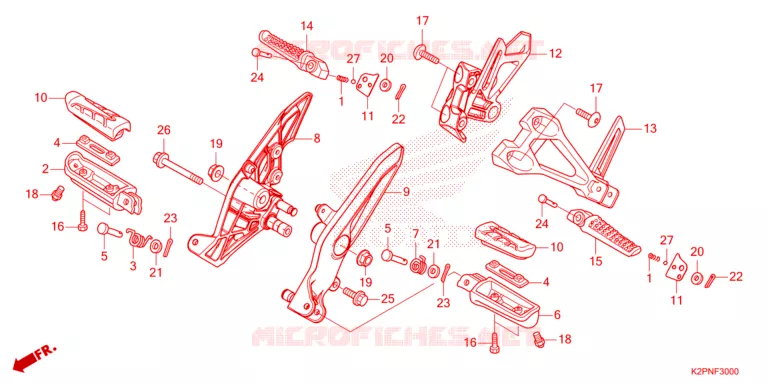 REPOSE PIED Honda MOTO 150 WINNER 2022  FS150FAN