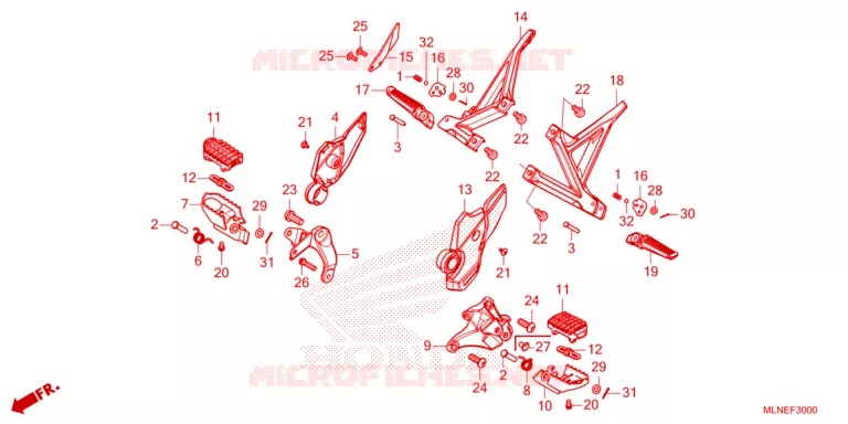REPOSE PIED Honda MOTO 1100 AFRICA-TWIN 2025  CRF1100AS