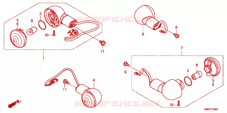 CLIGNOTANT Honda MOTO 110 CUB 2021  C110XM