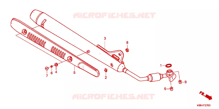 SILENCIEUX D'ECHAPPEMENT Honda MOTO 110 CUB 2021  C110XM