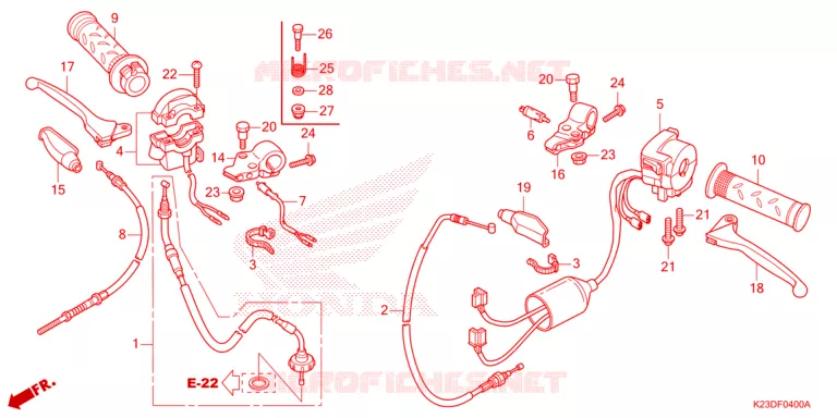 COMMODO - LEVIER - CABLE Honda MOTO 110 CD 2017  CB110CMH