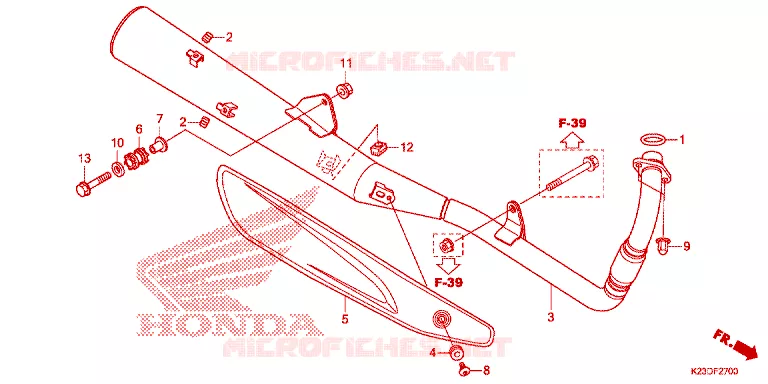 SILENCIEUX D'ECHAPPEMENT Honda MOTO 110 CD 2017  CB110CMH