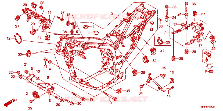 CADRE Honda MOTO 700 TRANSALP 2011  XL700VB