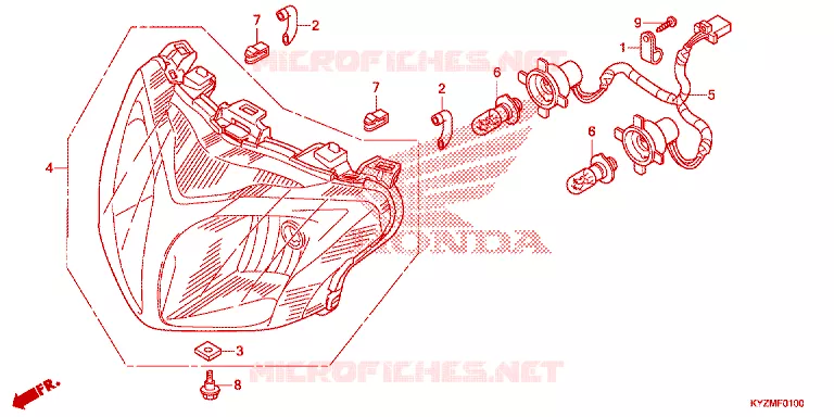 PHARE Honda MOTO 125 FUTURE 2013  AFS125MSD