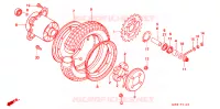 ROUE ARRIERE pour Honda ST 50 DAX de 1995