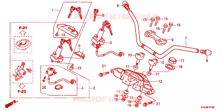 GUIDON Honda MOTO 150 MEGA-PRO 2011  GL150MCB