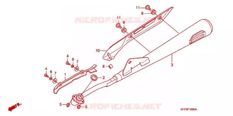 SILENCIEUX D'ECHAPPEMENT Honda MOTO 100 POP 2007  RF1007
