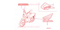 AUTOCOLLANTS pour Honda POP 100 de 2009