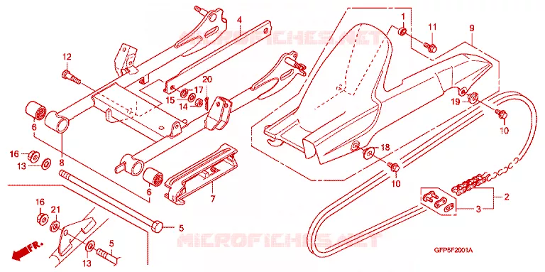 BRAS OSCILLANT Honda MOTO 100 POP 2009  RF1009