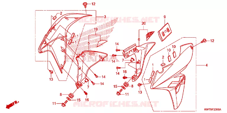 OUIES DE RADIATEUR Honda MOTO 300 XR 2016  XRE300E