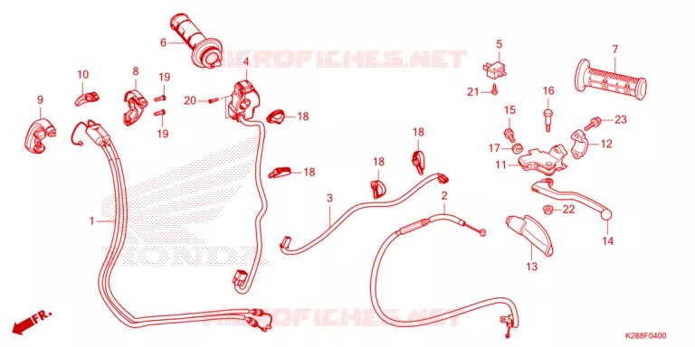 LEVIER DE GUIDON - CABLE - COMMODO Honda MOTO 125 CRF 2025  CRF125FBS