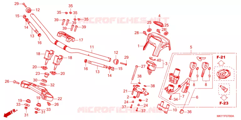 GUIDON Honda MOTO 650 CB 2023  CB650RAP