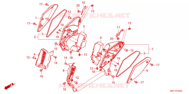OUIES DE RADIATEUR Honda MOTO 650 CB 2023  CB650RAP