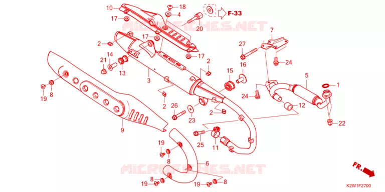 SILENCIEUX D'ECHAPPEMENT Honda MOTO 125 DAX 2024  ST125AP