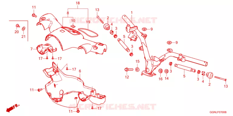 GUIDON - CARENAGE Honda SCOOTER 50 C50 2025  C50JS