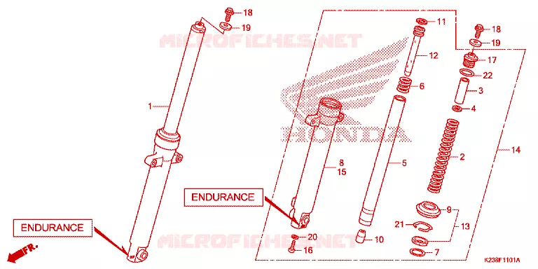 FOURCHE Honda MOTO 110 CD 2014  CB110CE
