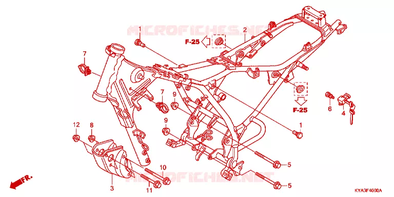 CADRE Honda MOTO 150 GL 2012  GL1501WHC