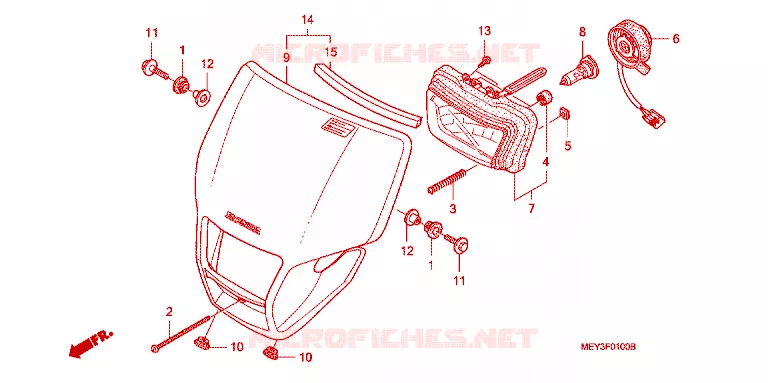 PHARE Honda MOTO 450 CRF 2010  CRF450X9