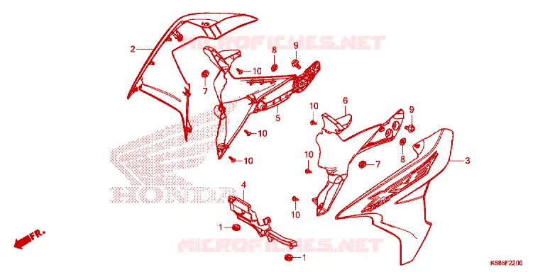 OUIES DE RADIATEUR Honda MOTO 190 XR 2017  XRE190AG